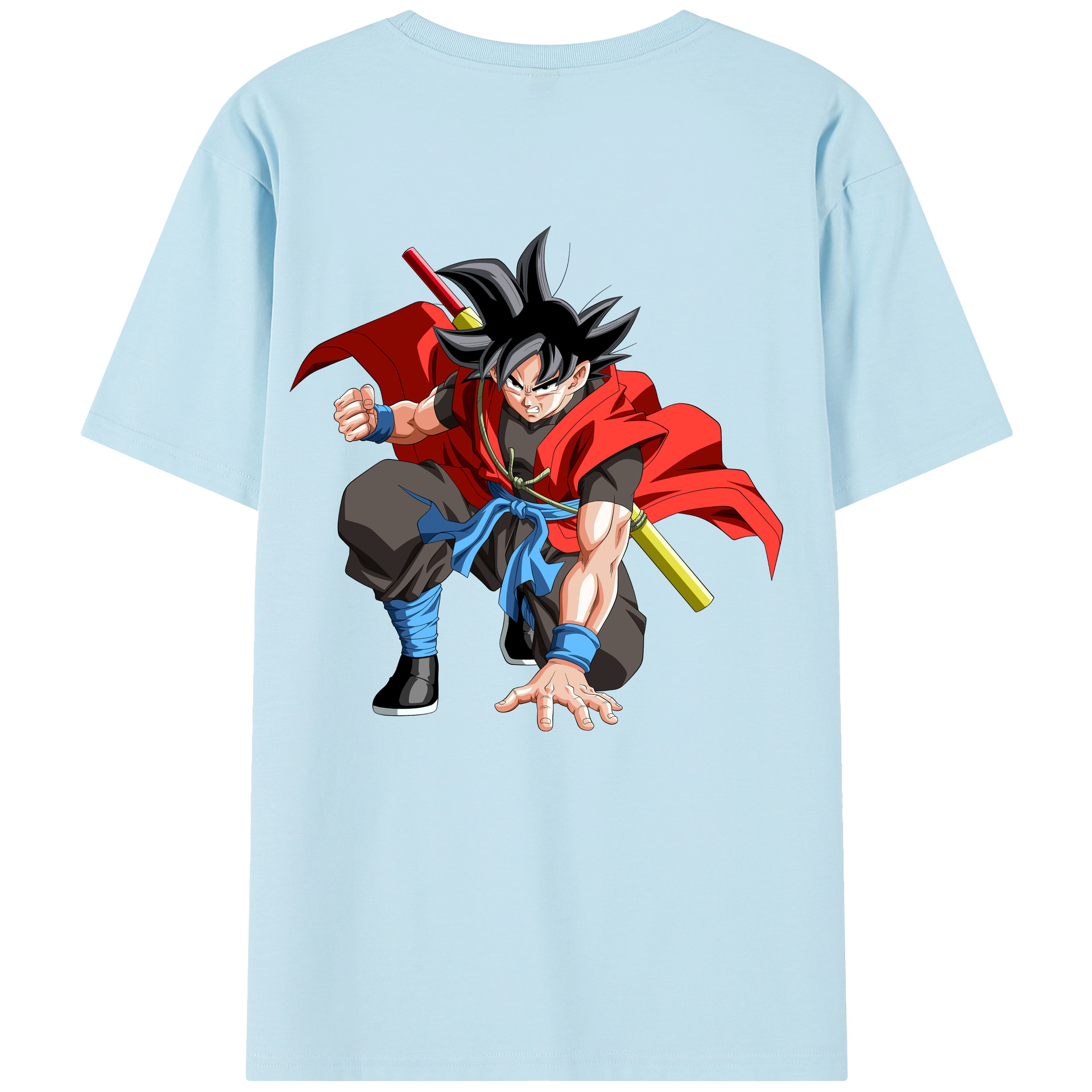 （画像用） ドラゴンボール 孫悟空（そん ごくう）Son Goku カカロット DRAGON BALL Kakarotto 綿100％半袖Tシャツ（背面プリント）